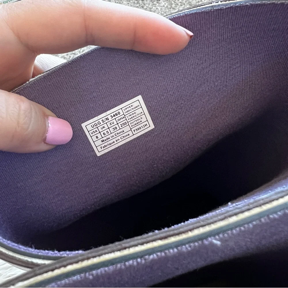 Ugg | Dark Mauve Patterned Rainboots - Picture 7 of 11